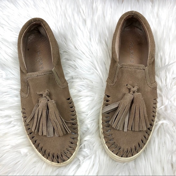 J/SLIDES Aztec Suede Leather Loafer Tassel Sneaker - Picture 1 of 8